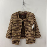 SAKS FIFTH AVE WOMEN'S BLAZER/JACKET brown tan mix M