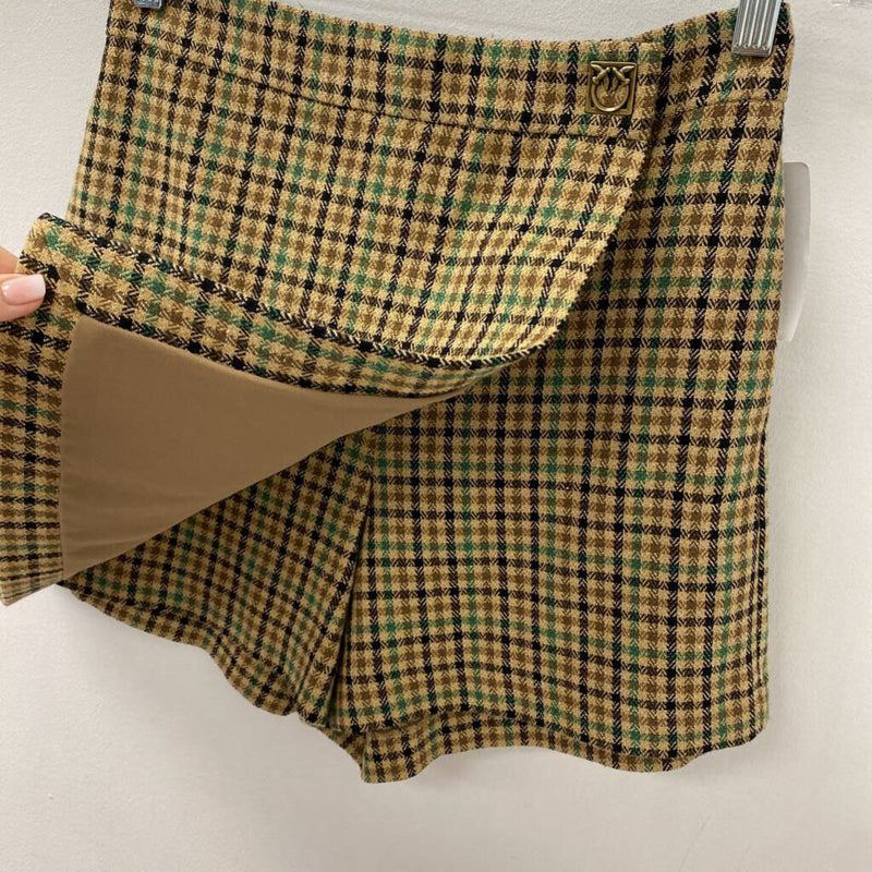 pinko WOMEN'S SKORT tan green black mix 4