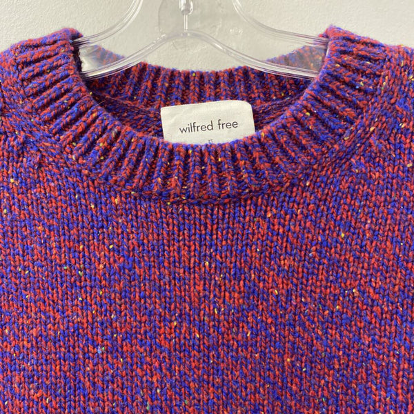 WILFRED WOMEN'S SWEATER blue burgundy mix XS