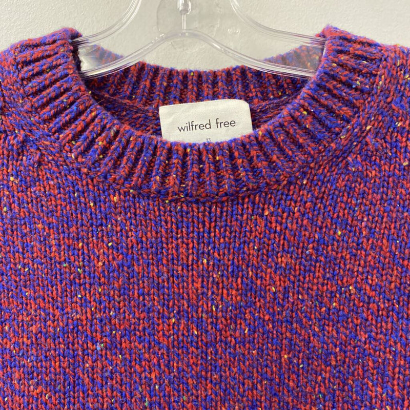 WILFRED WOMEN'S SWEATER blue burgundy mix XS