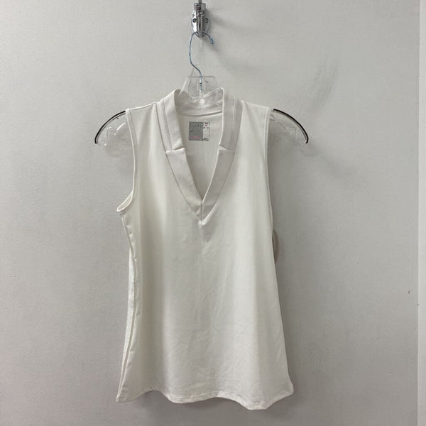 LUCKY IN LOVE WOMEN'S ACTIVE TOP white M
