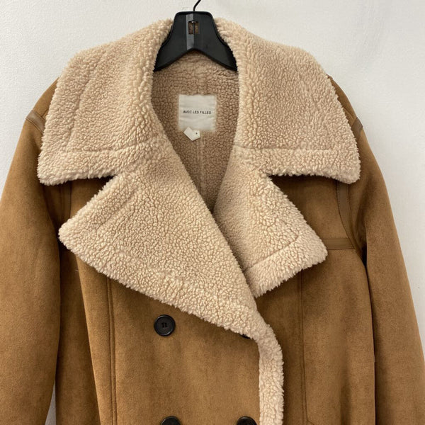 AVEC LES FILLES WOMEN'S COAT tan S