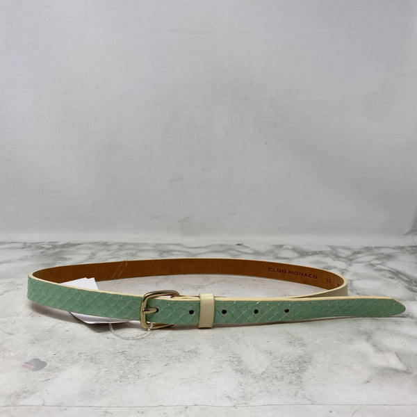 Club Monaco WOMEN'S BELT seafoam cream mix XS