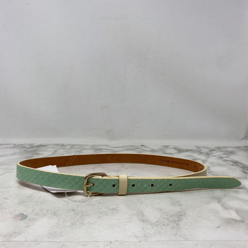 Club Monaco WOMEN'S BELT seafoam cream mix XS