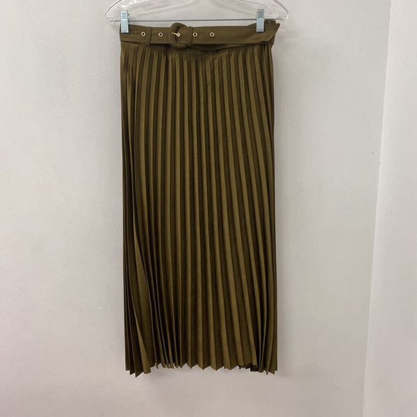 ZARA WOMEN'S SKIRT olive green M