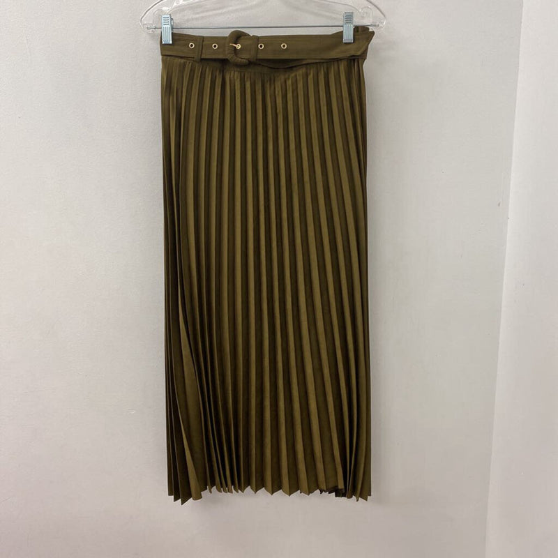 ZARA WOMEN'S SKIRT olive green M