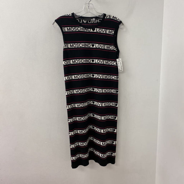 LOVE MOSCHINO WOMEN'S DRESS black white pink mix S/M
