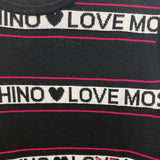 LOVE MOSCHINO WOMEN'S DRESS black white pink mix S/M