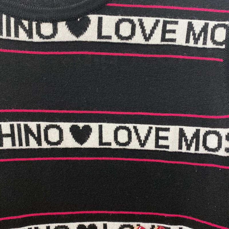 LOVE MOSCHINO WOMEN'S DRESS black white pink mix S/M
