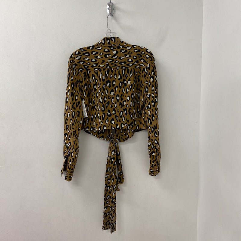 DIANE von FURSTENBERG WOMEN'S BLOUSE/SHIRT brown black white mix 4