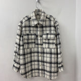 H&M WOMEN'S COAT white grey mix M