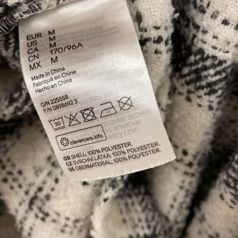 H&M WOMEN'S COAT white grey mix M