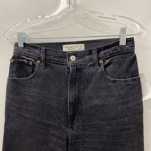 ABERCROMBIE & FITCH WOMEN'S JEANS black S/26L