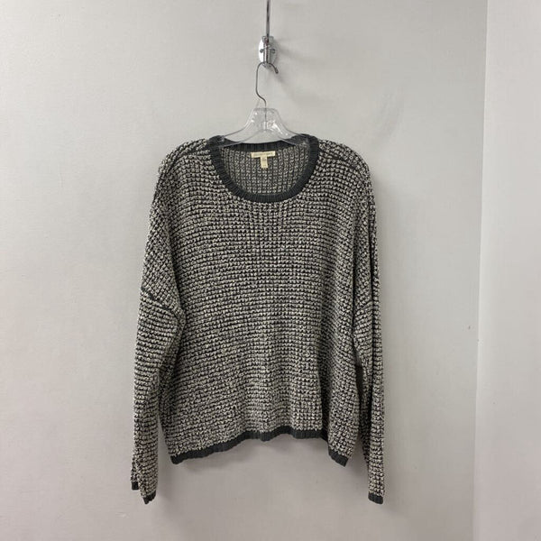 EILEEN FISHER WOMEN'S SWEATER white grey L