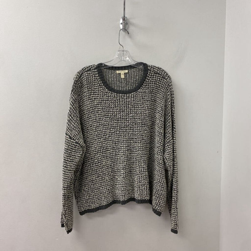 EILEEN FISHER WOMEN'S SWEATER white grey L