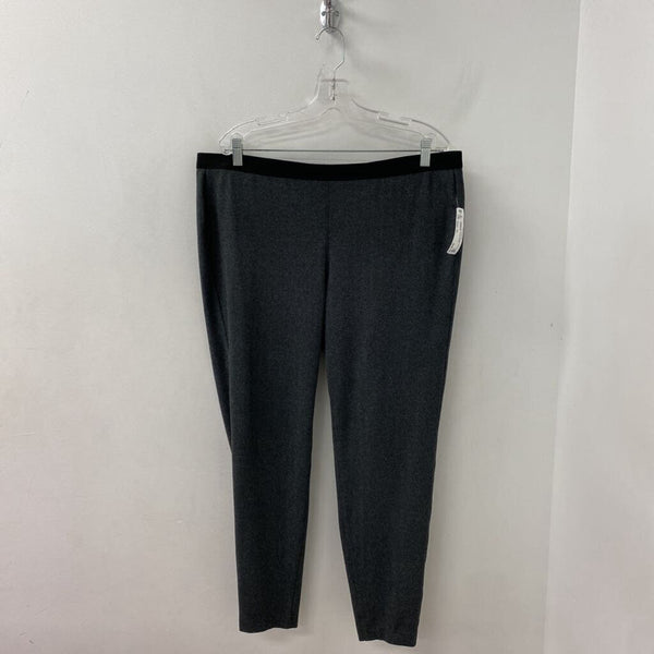 EILEEN FISHER WOMEN'S PANTS black charcoal XL