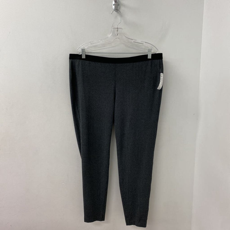 EILEEN FISHER WOMEN'S PANTS black charcoal XL