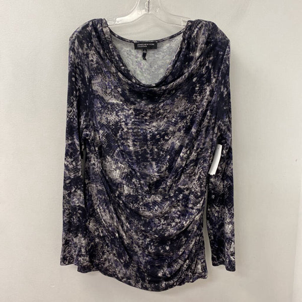 JNY jones new york WOMEN'S TOP snake print w/purple XL