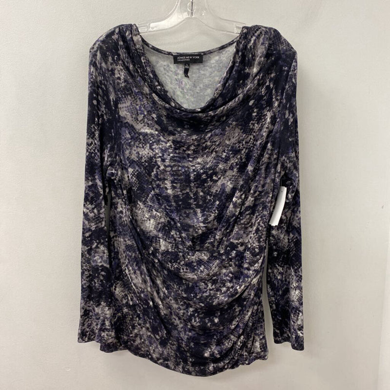 JNY jones new york WOMEN'S TOP snake print w/purple XL