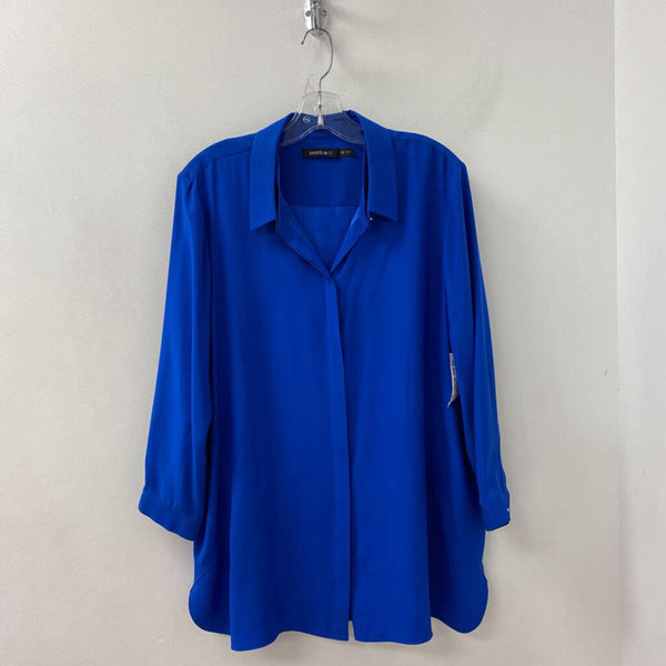 LAFAYETTE 148 WOMEN'S BLOUSE/SHIRT blue XL/XXL