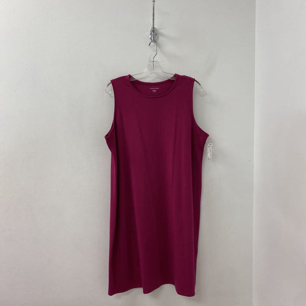EILEEN FISHER WOMEN'S PLUS DRESS cranberry XL