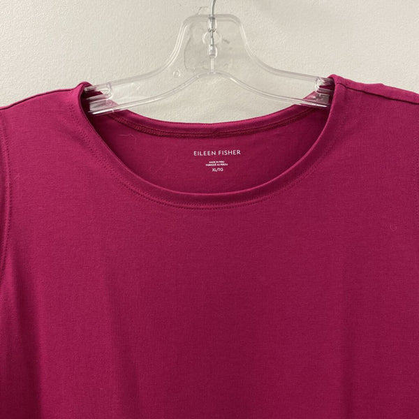 EILEEN FISHER WOMEN'S PLUS DRESS cranberry XL