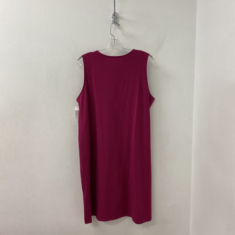 EILEEN FISHER WOMEN'S PLUS DRESS cranberry XL