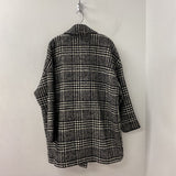 REITMANS WOMEN'S PLUS OUTERWEAR white black plaid XXL
