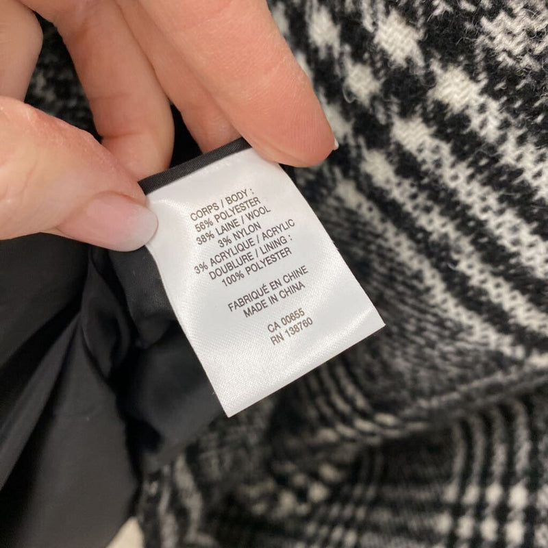 REITMANS WOMEN'S PLUS OUTERWEAR white black plaid XXL