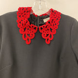 SANDRO WOMEN'S DRESS black red mix S/M