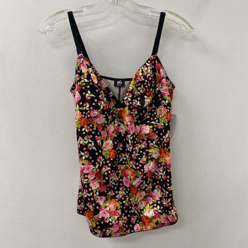 DOLCE & GABBANA WOMEN'S TANK/CAMI black pink multi mix M
