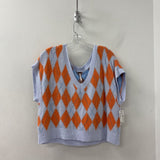 FREE PEOPLE WOMEN'S SWEATER blue orange mix M
