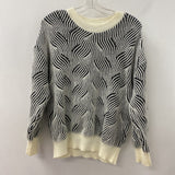 WOMEN'S SWEATER black cream mix M