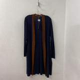 EILEEN FISHER WOMEN'S CARDIGAN navy brown L