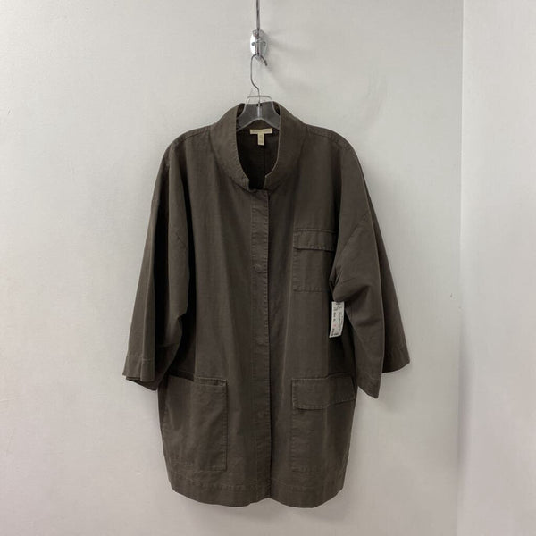 EILEEN FISHER WOMEN'S COAT brown XL