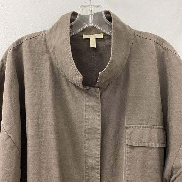 EILEEN FISHER WOMEN'S COAT brown XL