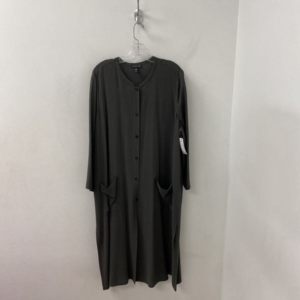 EILEEN FISHER WOMEN'S BLOUSE/SHIRT grey XL