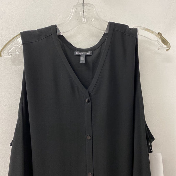 EILEEN FISHER WOMEN'S BLOUSE/SHIRT black XL