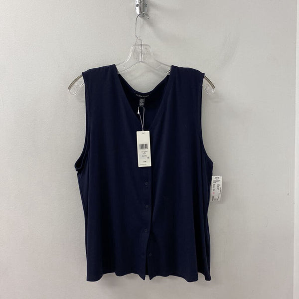 EILEEN FISHER WOMEN'S TOP navy XL