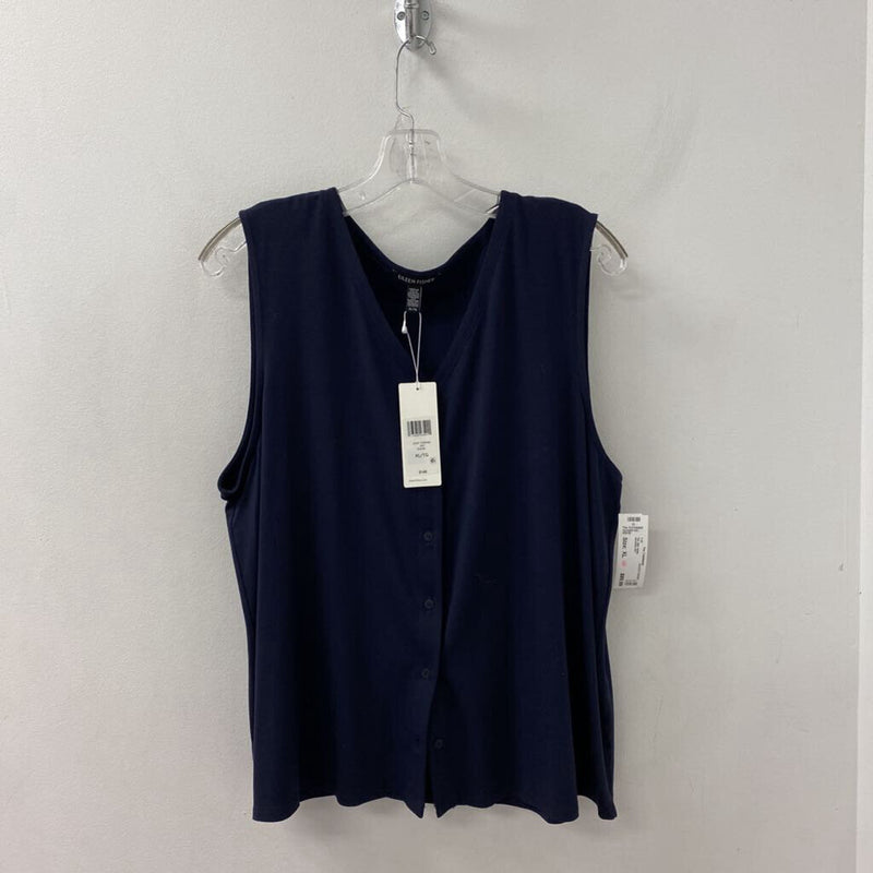 EILEEN FISHER WOMEN'S TOP navy XL