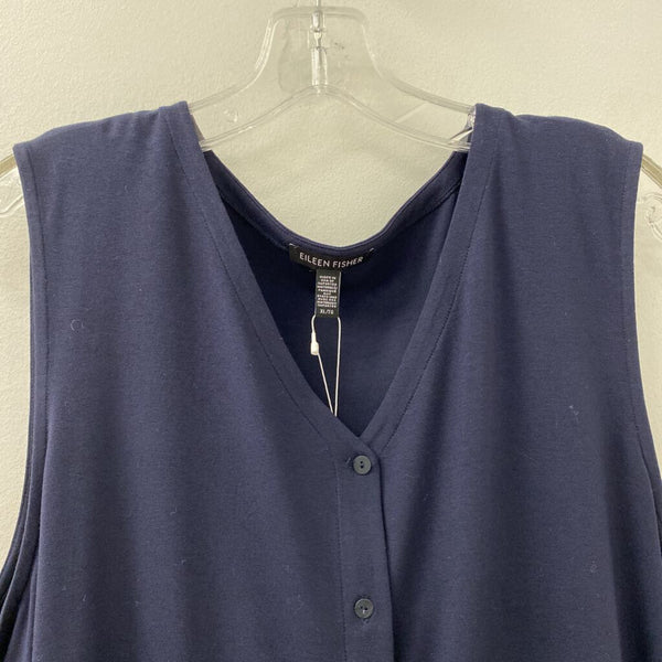 EILEEN FISHER WOMEN'S TOP navy XL