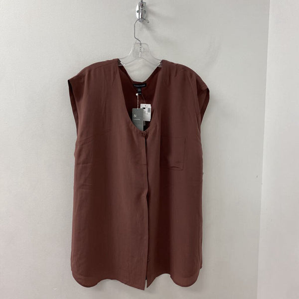 EILEEN FISHER WOMEN'S BLOUSE/SHIRT dusty rose XL