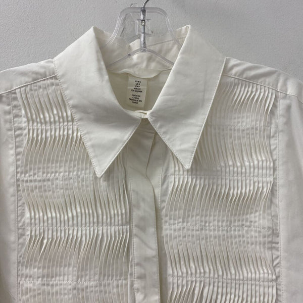 H&M WOMEN'S BLOUSE/SHIRT white S