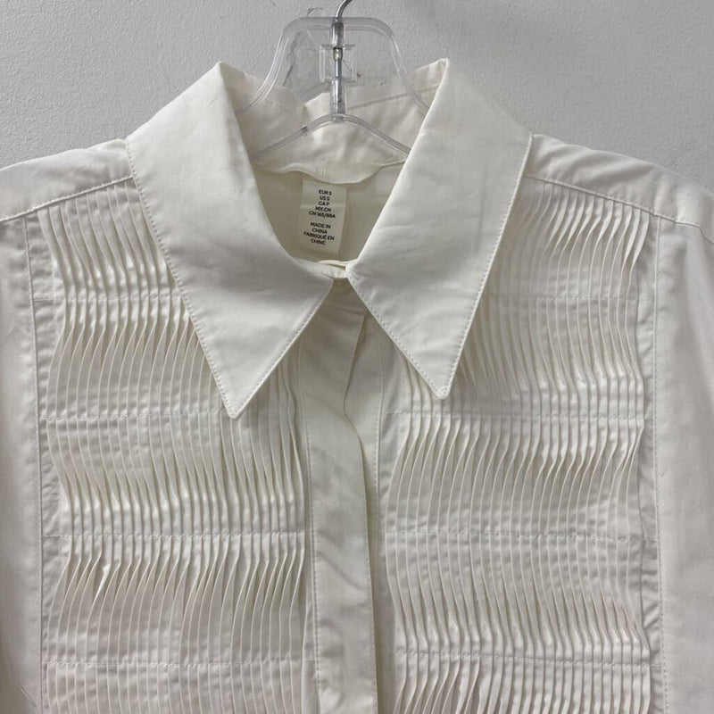 H&M WOMEN'S BLOUSE/SHIRT white S