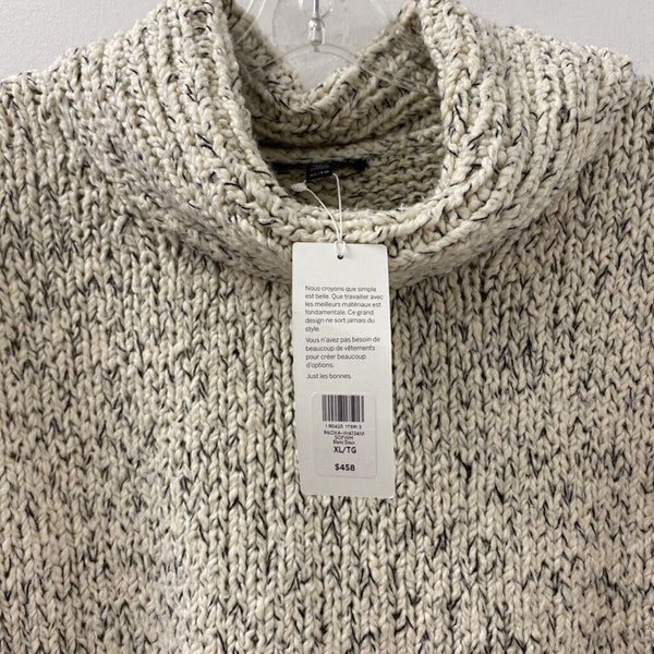 EILEEN FISHER WOMEN'S SWEATER white black XL
