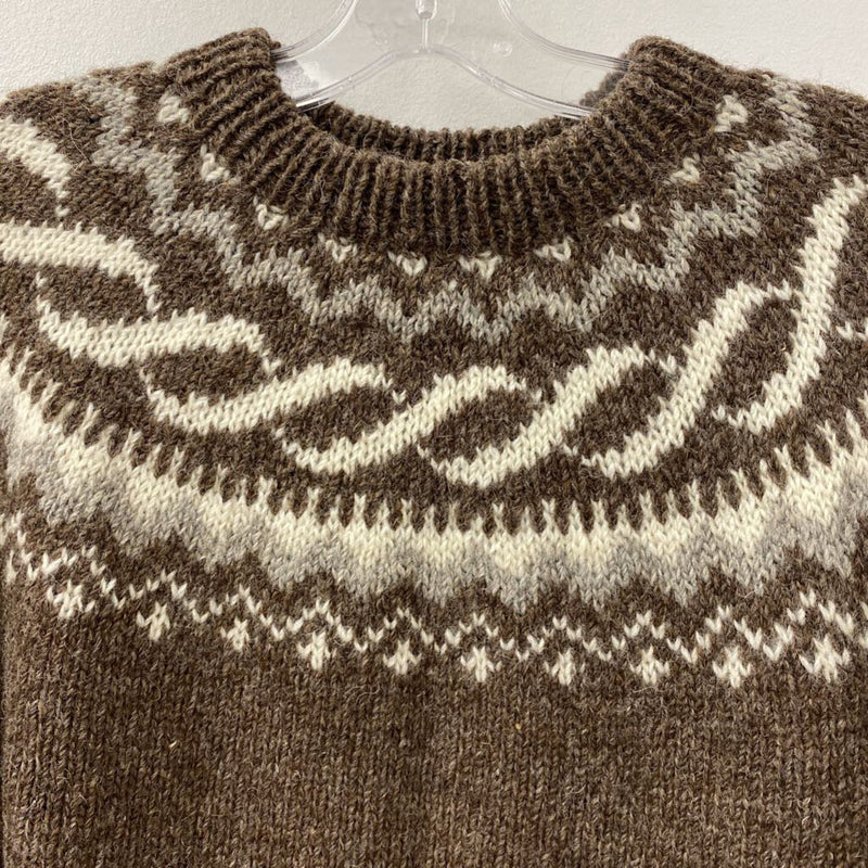 WOMEN'S SWEATER brown cream L