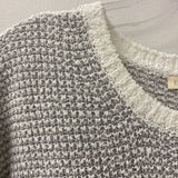 EILEEN FISHER WOMEN'S SWEATER grey white XL