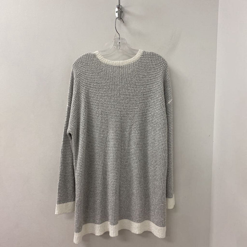 EILEEN FISHER WOMEN'S SWEATER grey white XL