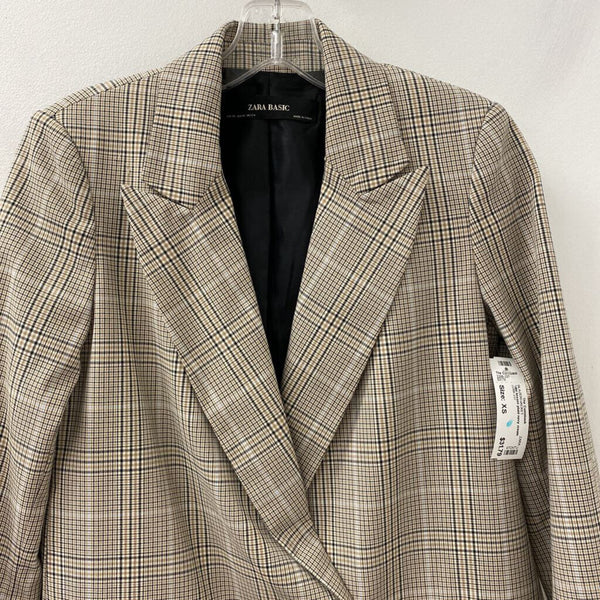ZARA WOMEN'S BLAZER/JACKET navy cream blue beige XS