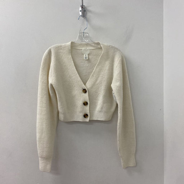 H&M WOMEN'S CARDIGAN cream S